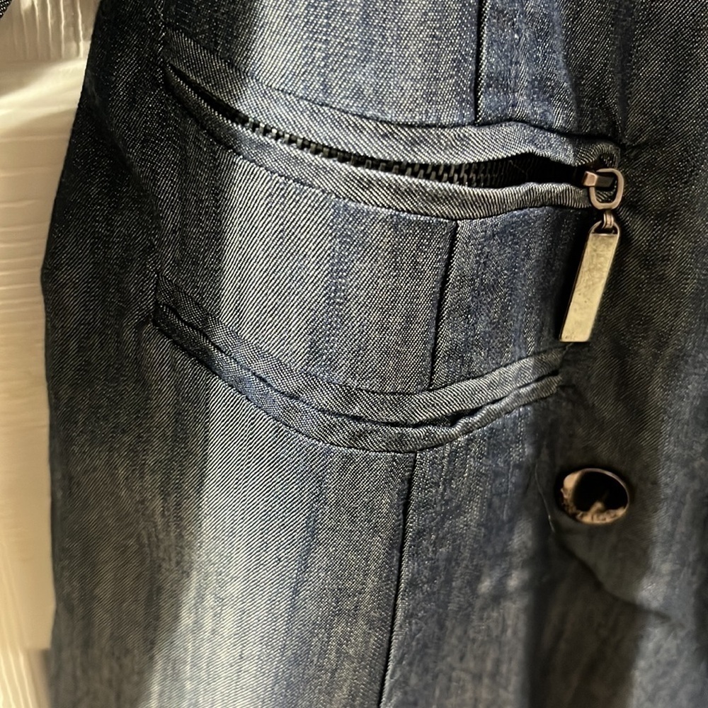 VERTIGO PARIS TRENCH COAT JACKET, WOMENS BLUE SUZE M - Picture 11 of 11